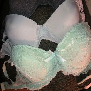 light blue bras-32 B